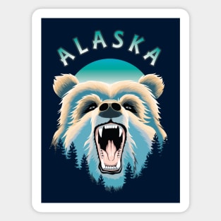 Grizzly Bear Face - Alaska Wildlife Sticker